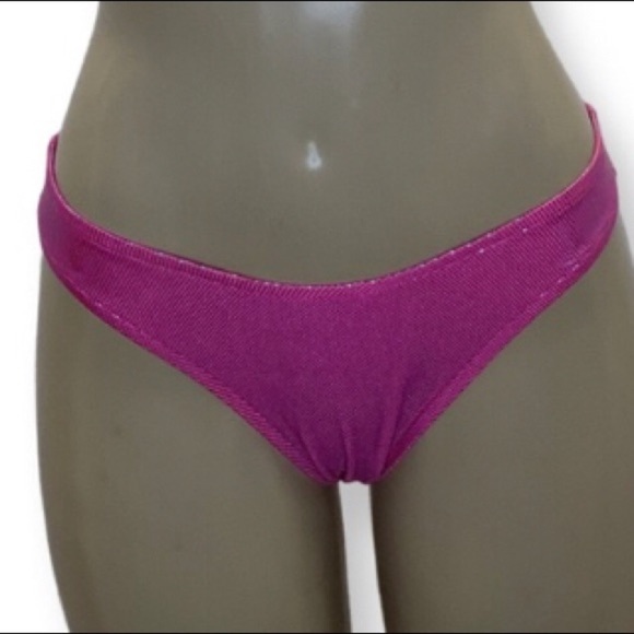Hot Cole’s Size Small Pink Metallic Shimmer Y2K Vintage Bikini Bottom. - Picture 1 of 7